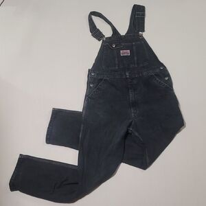Vintage 90s IKEDA Black Denim Overalls | Made in Canada | Super Classic Workwear